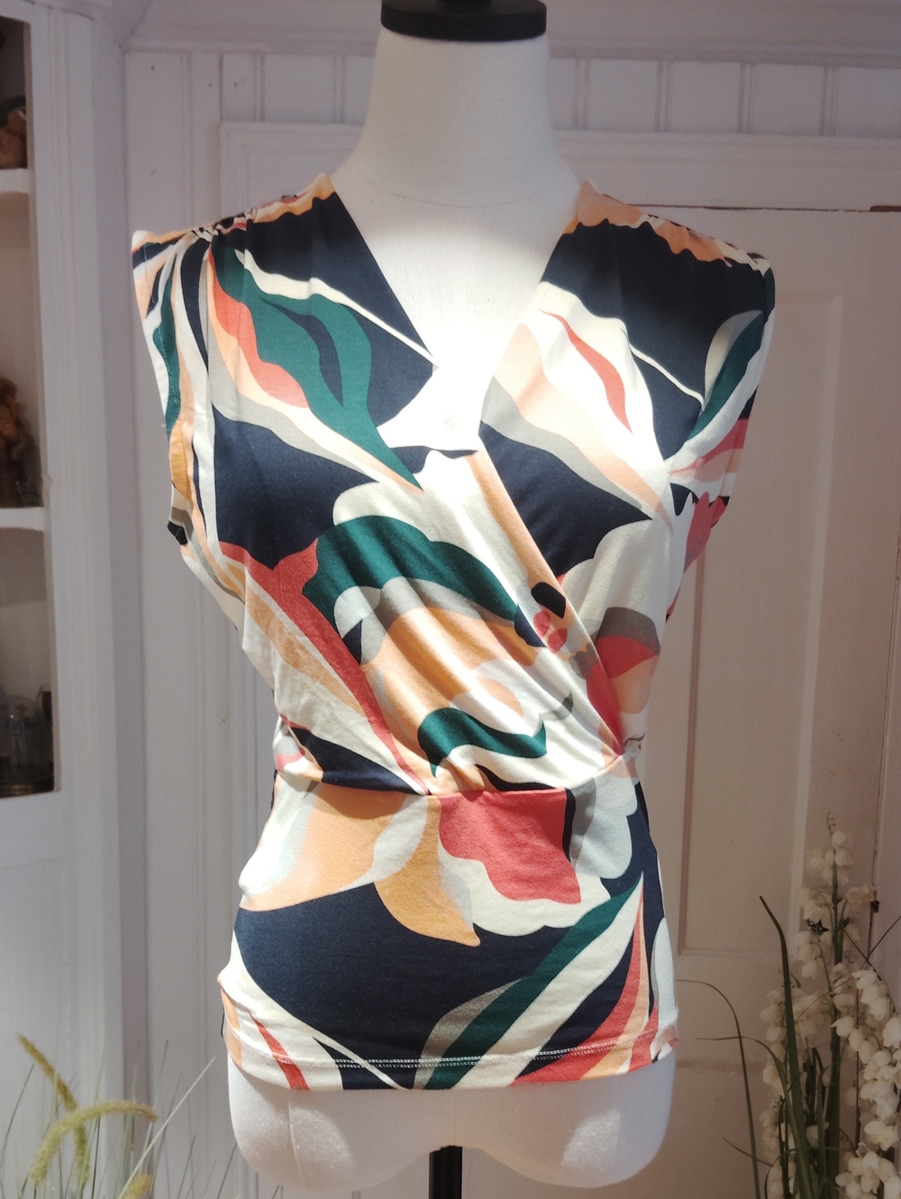 VENUS X LASCANA Surplice Faux Wrap Front Top NEW